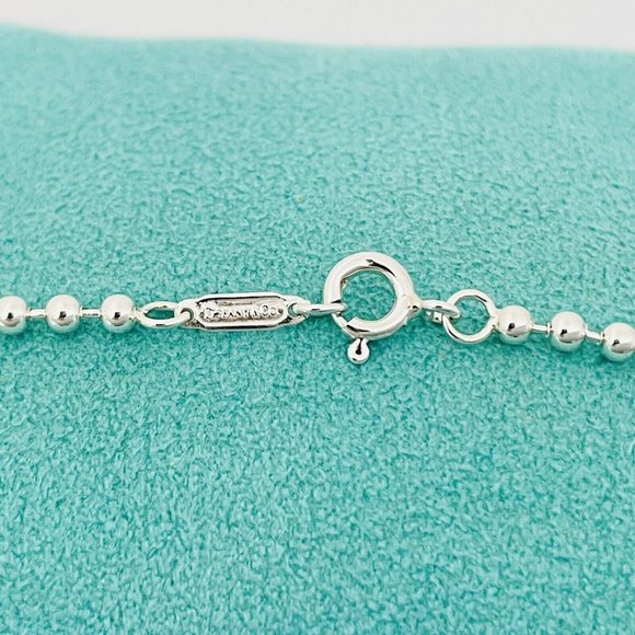 18" Tiffany & Co Atlas Pendant Bead Dog Chain Necklace - Picture 5 of 6